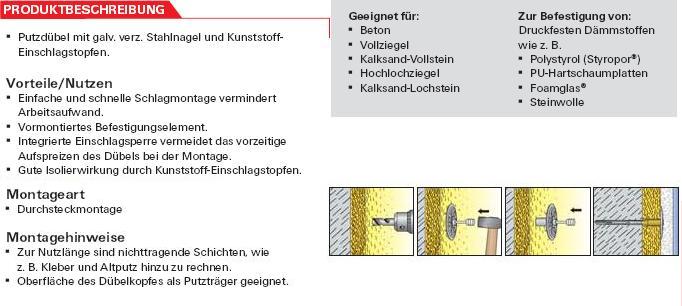 Produktbeschreibung fischer Putzd&uuml;bel FIF