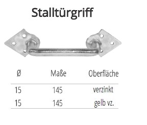 Technische Daten Stallt&uuml;rgriff