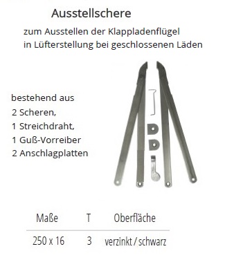 Informationen Ausstellschere
