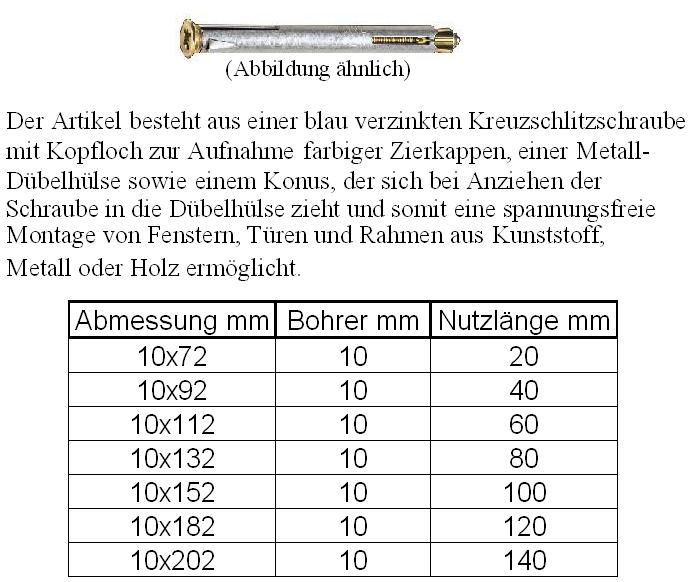 Technische Beschreibung Metallrahmend&uuml;bel