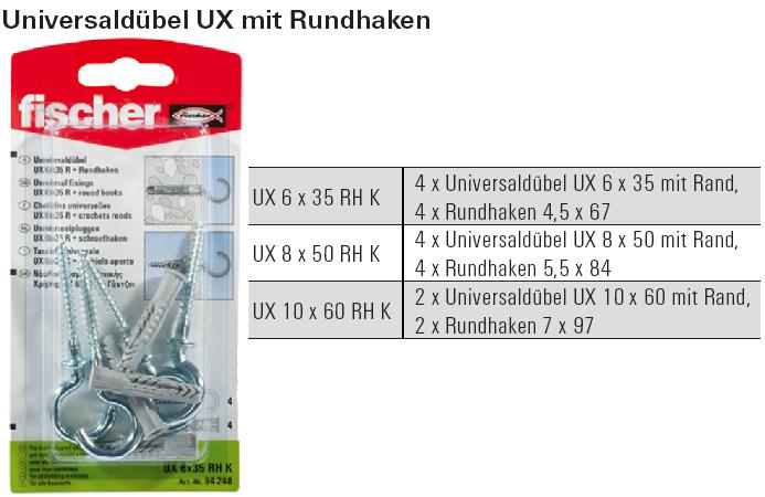 Inhalt und Beschreibung Universald&uuml;bel UX mit Rundhaken, SB-verpackt