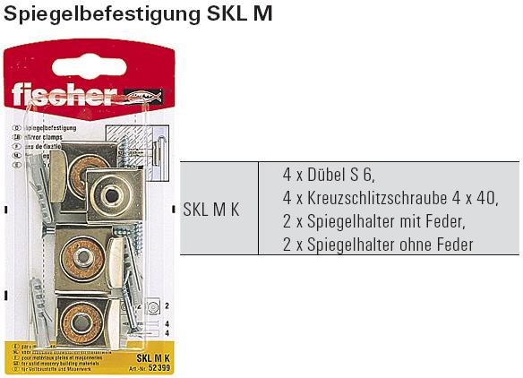Inhalt und Beschreibung Spiegelbefestigung SKL M, SB-verpackt