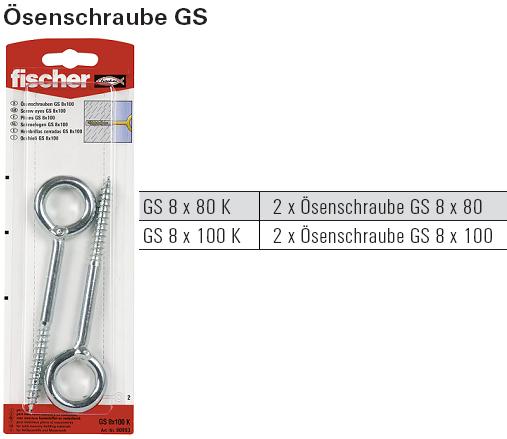 Inhalt und Beschreibung &Ouml;senschrauben GS, SB-verpackt