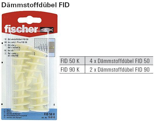 Inhalt und Beschreibung D&auml;mmstoffd&uuml;bel FID, SB-verpackt