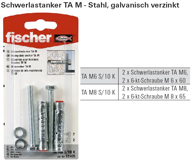 Inhalt und Beschreibung Schwerlastanker TA M, Stahl galvanisch verzinkt, SB-verpackt