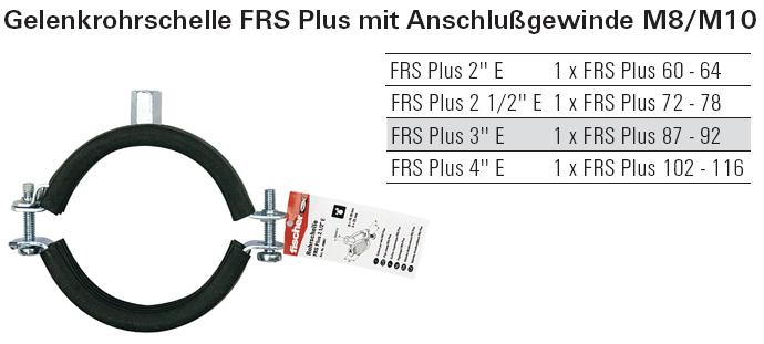 Inhalt und Beschreibung Gelenkrohrschelle FRS Plus, lose