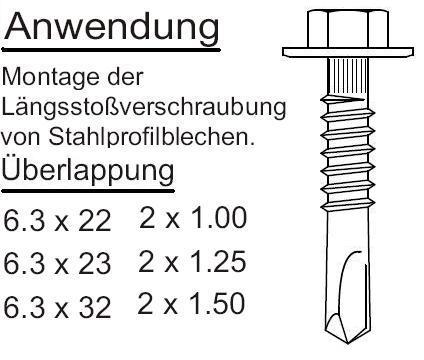 Anwendung von Bohrschrauben f&uuml;r L&auml;ngssto&szlig;verbindungen