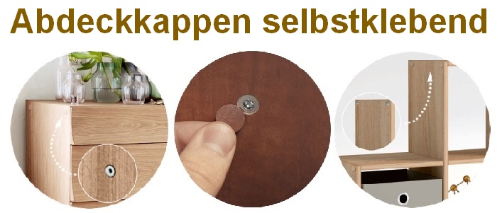 Neu in unserem Sortiment, Abdeckkappen selbstklebend.