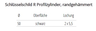 Technische Ma&szlig;e Schl&uuml;sselschild PZ, schwarz, randgeh&auml;mmert