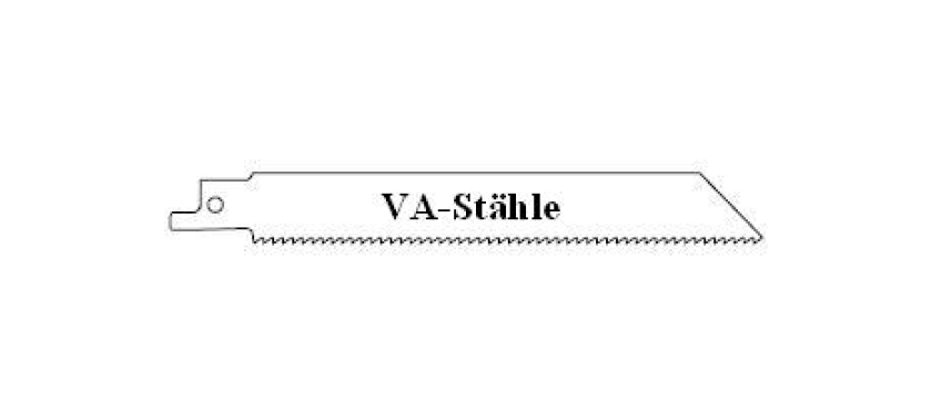 Säbelsägeblätter für VA-Stähle
