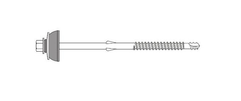 Dachdeckerbohrschrauben für Holzunterkonstruktion mit Scheibe 25mm A2 Edelstahl