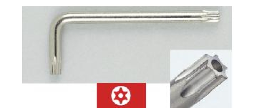 Stiftschlüssel Torx mit zentrierter Bohrung