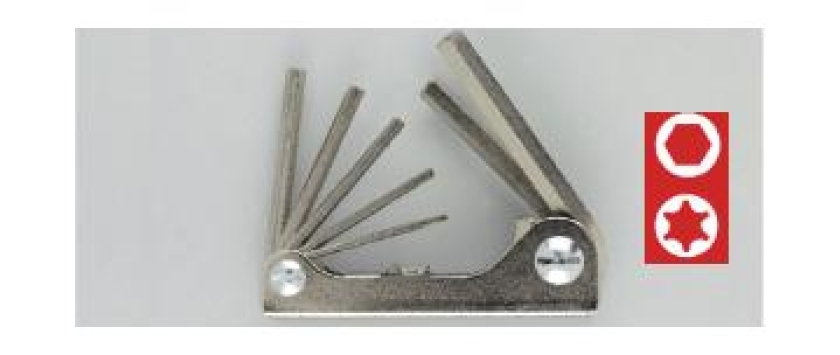 Stiftschlüssel-Sortimente in Metall-Handklapphalter