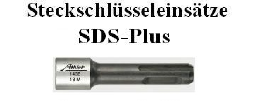 Steckschlüsseleinsätze magnetisch, Antrieb SDS-Plus