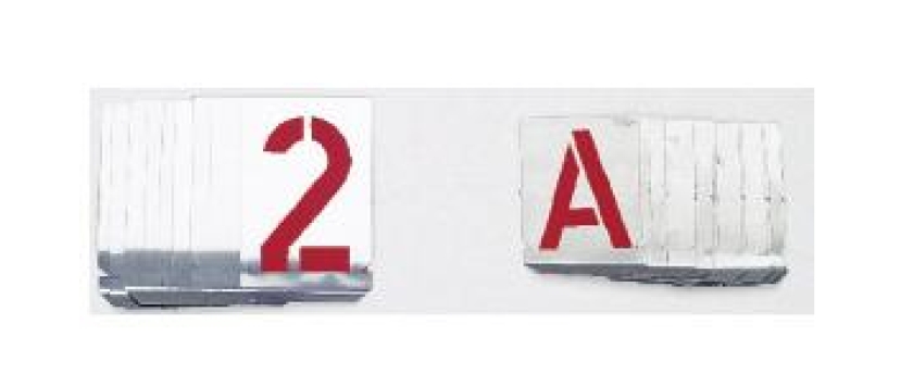 Signier-Schablonen Zahlen und Buchstaben