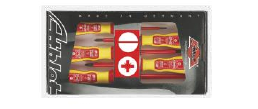 Profi 2K-VDE-Schraubendreher-Sortiment Schlitz/PZ 5-tlg.