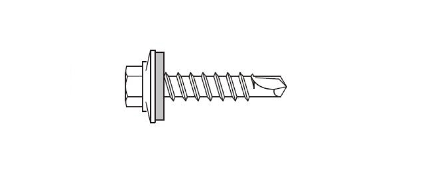 Selbstbohrende Spezialschrauben für dünne Blechprofile EX BOHR 2 mit Dichtscheibe 16mm A2 Edelstahl