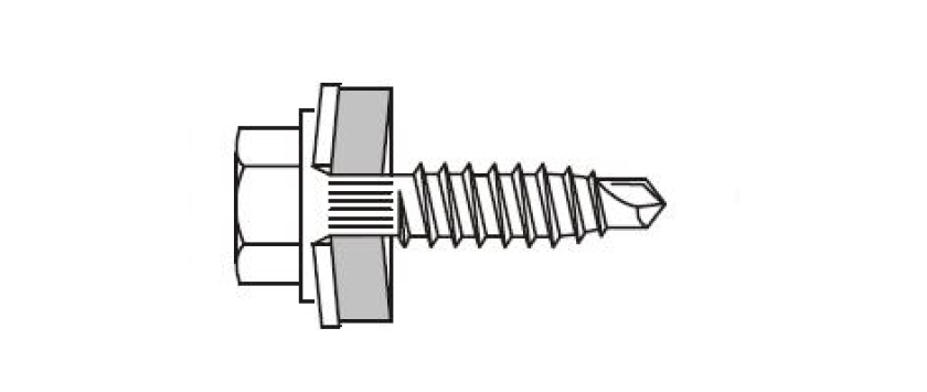 Bohrschrauben für Blechüberlappungen 2x1,0mm verzinkt