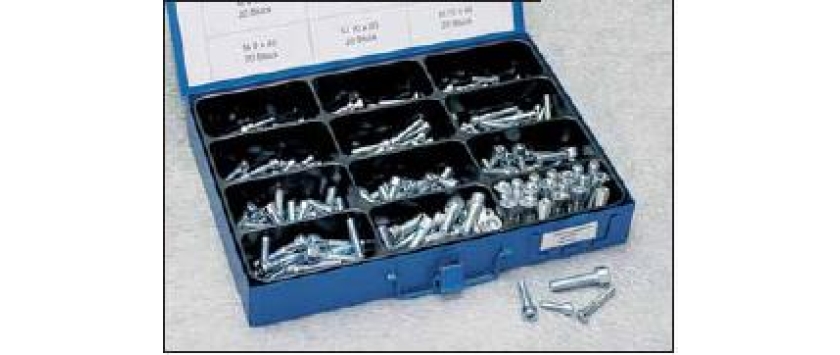 Innensechskantschrauben-Sortiment DIN 912 verzinkt in stabiler Metallbox
