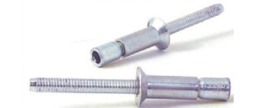 Hochfeste Blindnieten Stahl/Stahl (Ø x L) 6,4 x 17,0 mm mit Flachkopf -  Niete mit gerilltem Nietdorn - Hochfeste Nieten - H-LOCK 