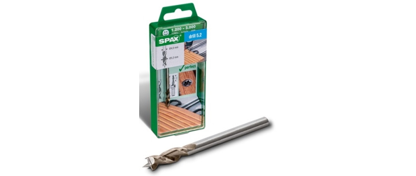 Spax- drill 5,2 - Bohrer für Holzdielen auf Aluminium