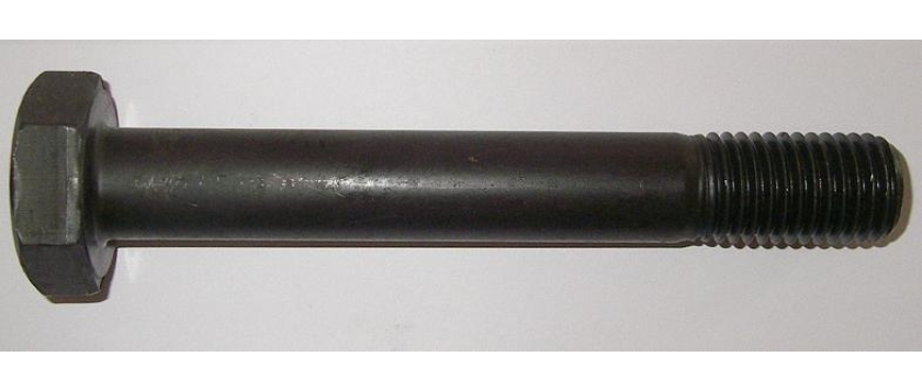 Sechskantschrauben mit Schaft ISO 4014 12.9 blank / schwarz