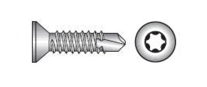 Senkkopf-Bohrschrauben Torx ähnlich DIN 7504-O
