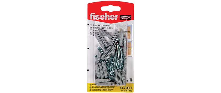 Dübel SX mit Holzschraube, SB-verpackt