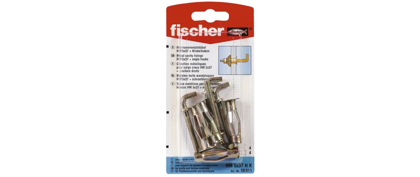 Hohlraum-Metalldübel mit Haken, SB-verpackt