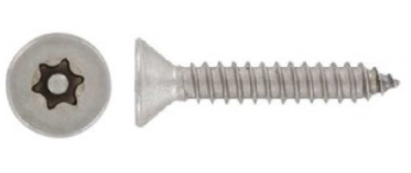 Sicherheitschrauben ähnl. DIN 7982 Senkkopf mit Torx und Pin A2 Edelstahl
