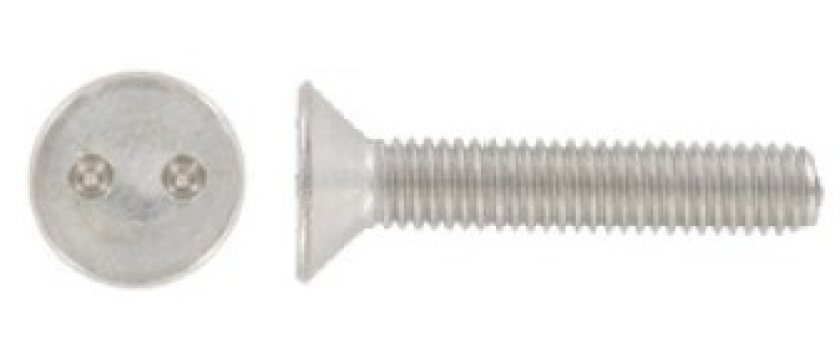 Sicherheitsschrauben Senkkopf (Flathead) mit Zweiloch-Antrieb A2 Edelstahl