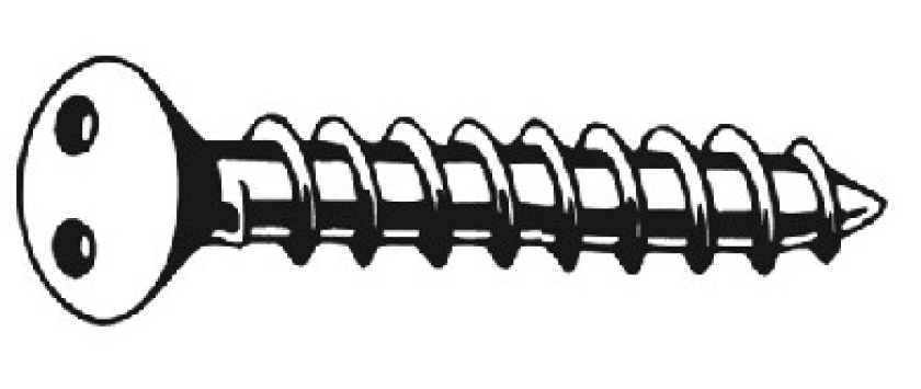 Sicherheitsblechschrauben Linsensenkkkopf (Ovalhead) mit Zweiloch-Antrieb