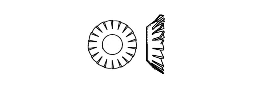 Fächerscheiben ähnl. DIN 6798 Form V