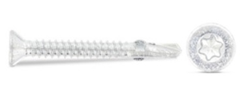 Bi-Metall Senkkopf-Flügelbohrschrauben Torx mit Bohrspitze und Fräsrippen