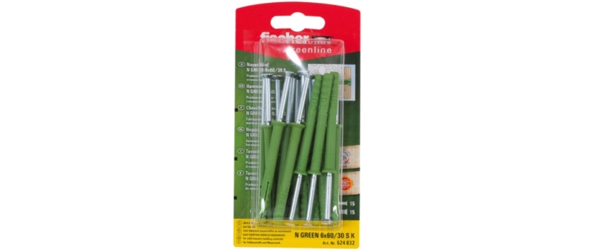 Nageldübel N green, SB-verpackt