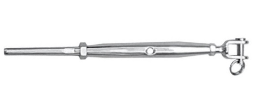 ähnlich DIN 1478 Wantenspanner geschlossen A4 Edelstahl Gabel/Drahtseil
