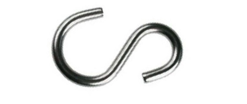 S-Haken A4 Edelstahl asymmetrisch