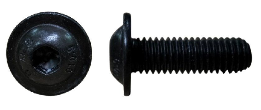 Linsenschrauben mit Innensechskant und Bund ISO 7380-2 10.9 schwarz verzinkt