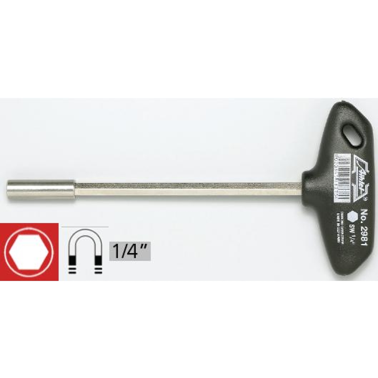 WITTE ® Bithalter Griff mit 150 mm Schaft bitholder für 1/4" Bits magnetisch NEU 