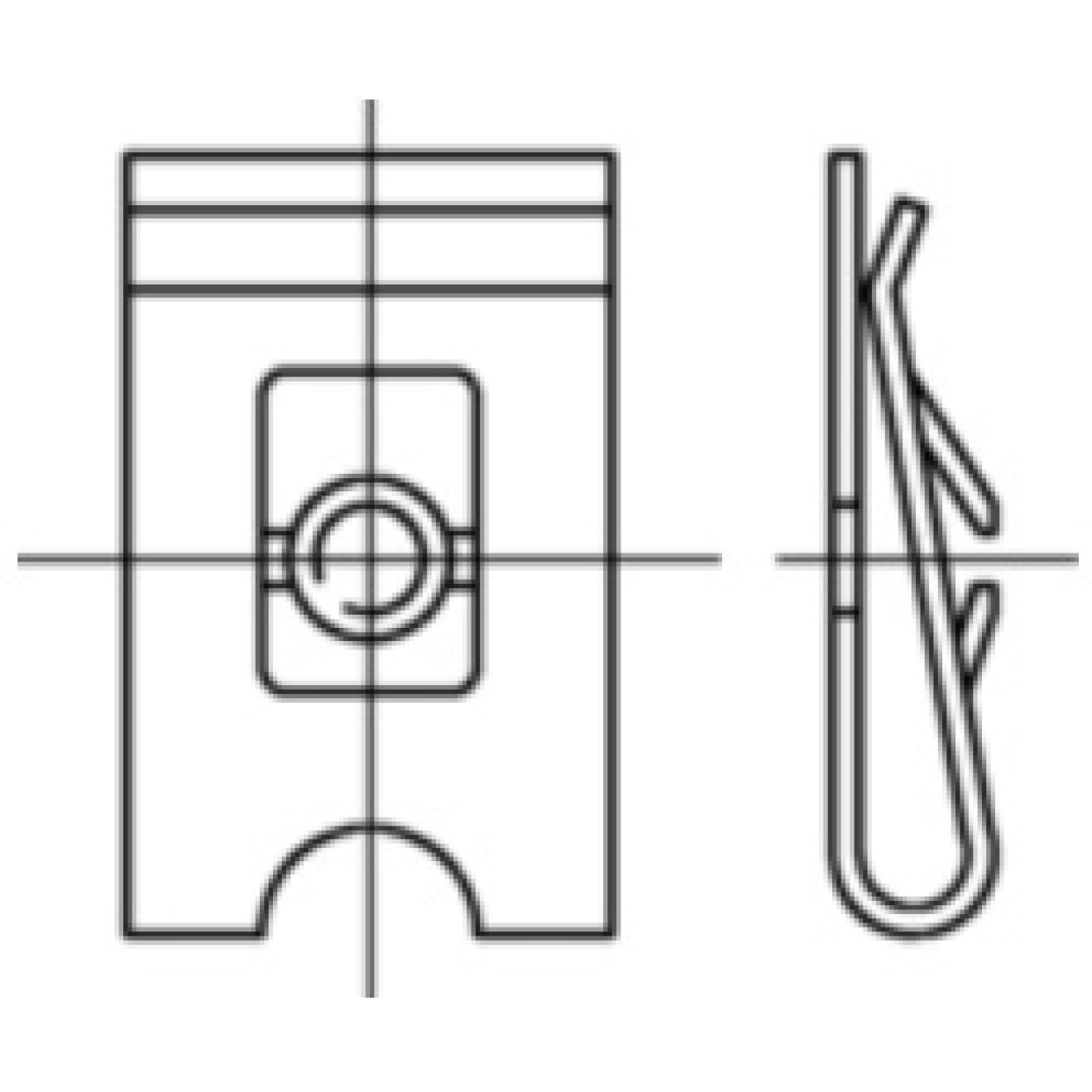 Schnappmuttern (Blechmuttern) verzinkt d=6,3mm - 100 Stück, Schrauben