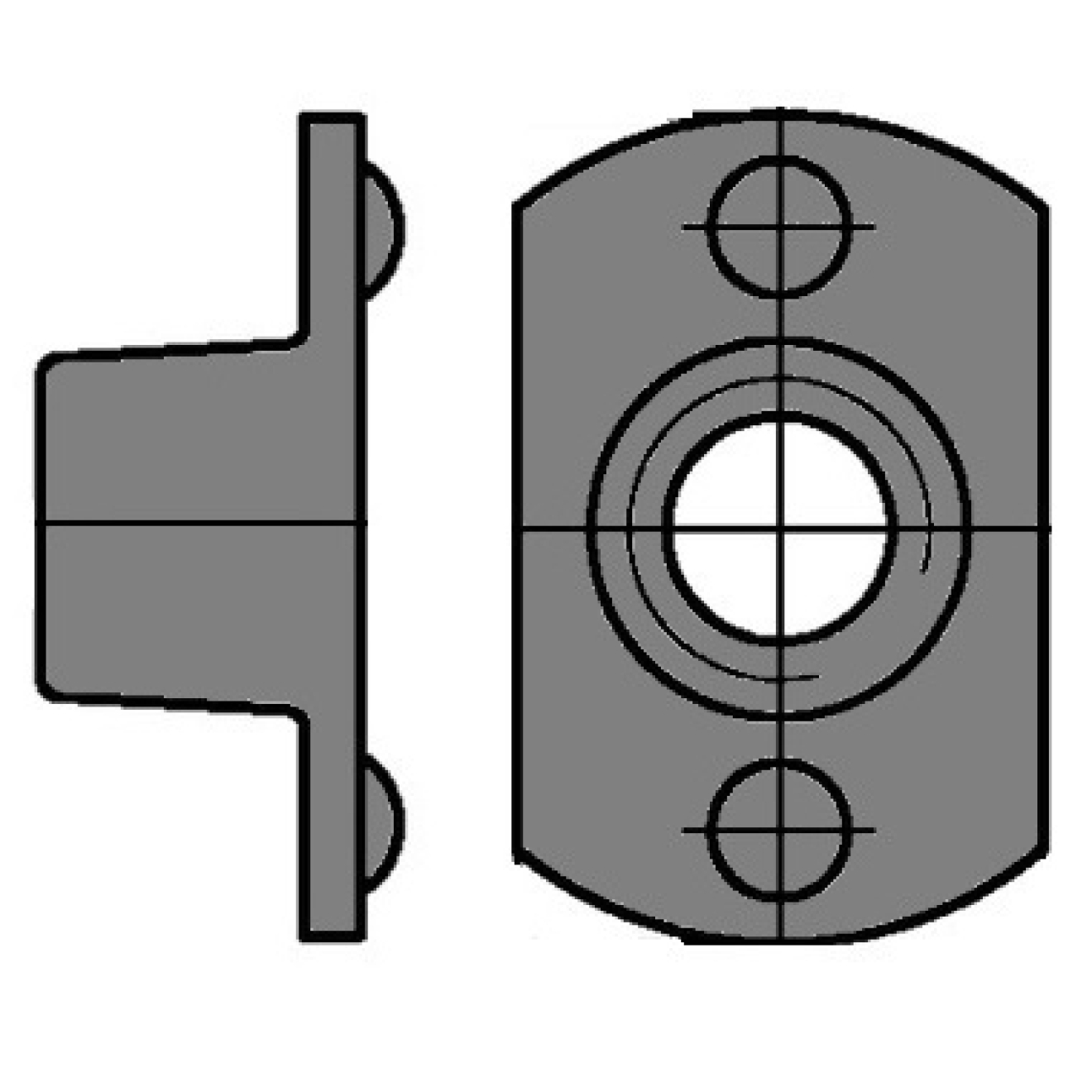 Anschweißmutter Form A mit Anschweißpunkten unten, blank M6 - 500 Stück ...