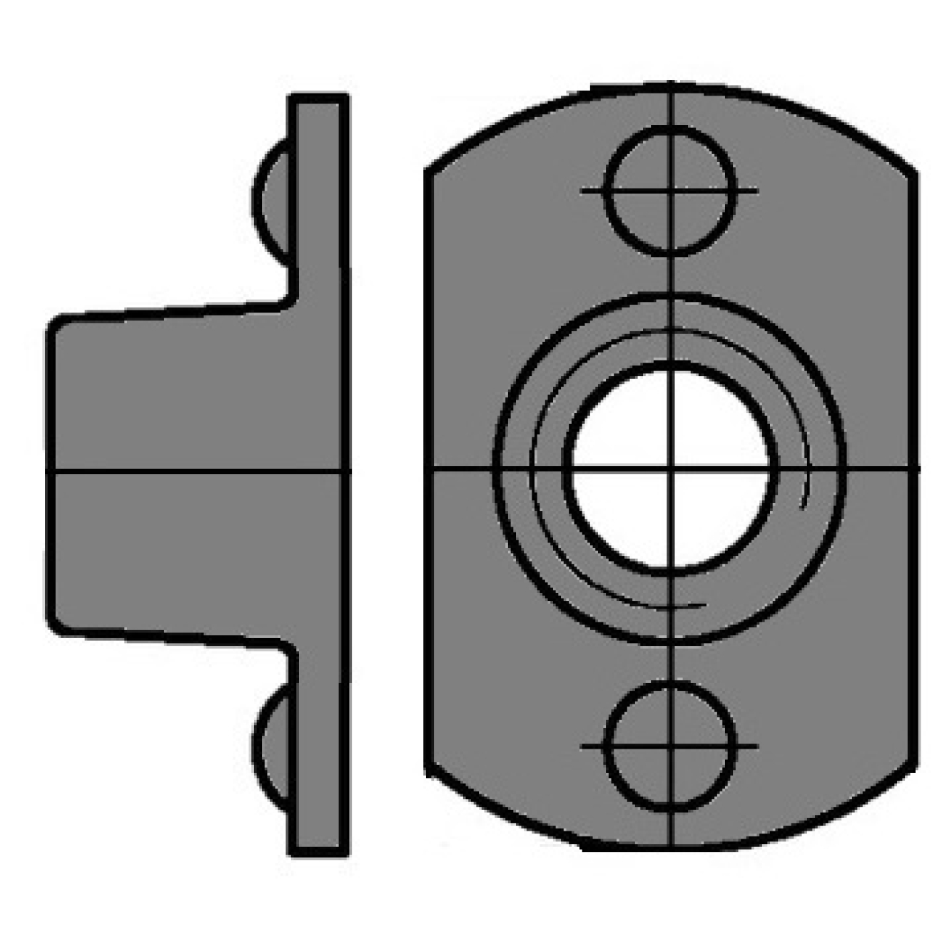 Anschweißmutter Form B mit Anschweißpunkten oben, blank M6 - 500 Stück ...