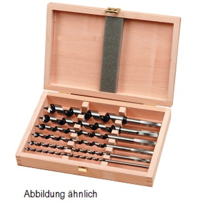 Schlangenbohrer-Sortiment Form LEWIS in Holzkassette, 6-teilig Länge 320mm 1 Satz
