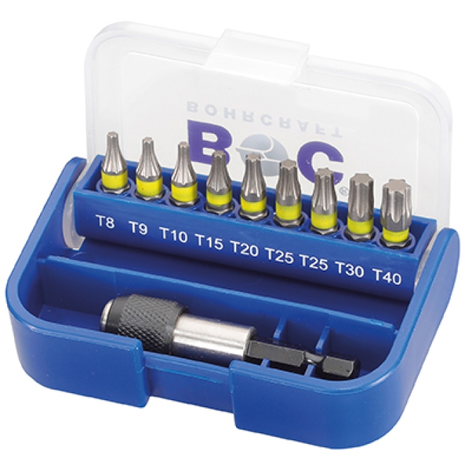 Bit-Satz PB 10-TX, Torx-Bits + Magnet-Bithalter 10-tlg. - 1 Stück