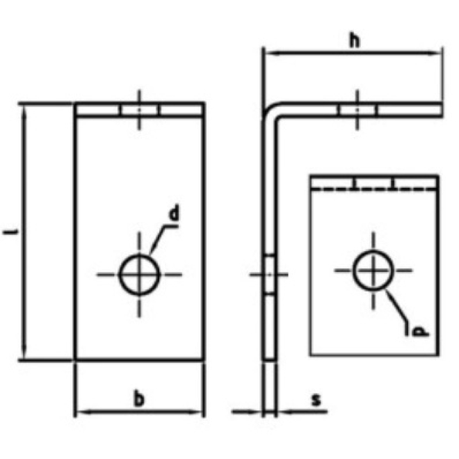 L-Winkel A2 Edelstahl, 60X42X30X3mm - 100 Stück