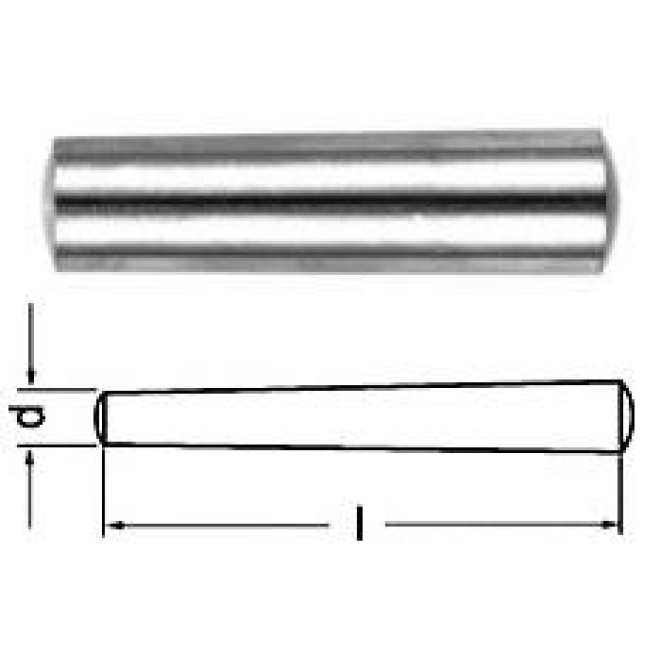 Kegelstift 6x40 DIN 1 Stahl gedreht Länge 40 mm d1=6 mm B6x40 