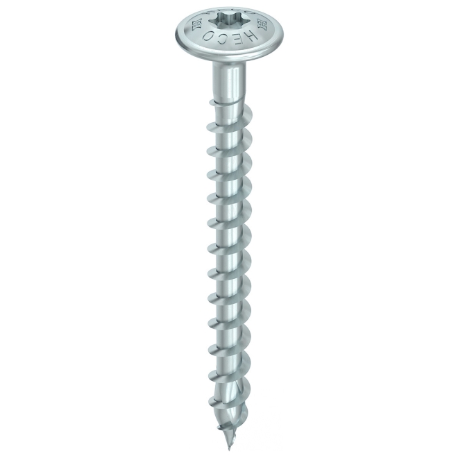 HECO-TOPIX-plus Rückwandschraube, variables Vollgewinde, T-Drive T-20, verzinkt blau, 4,0x30 - 500 Stück