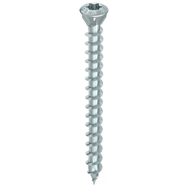 HECO-TOPIX-plus Dielenschraube, Linsensenkkopf mit Fräsrippen, variables Vollgewinde, T-Drive T-10, verzinkt blau, 3,5x60 - 200 Stück