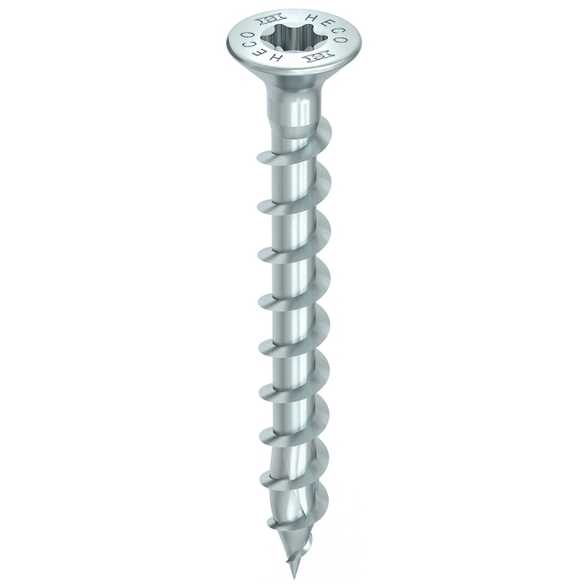 HECO-TOPIX-plus Beschlagschraube, Senkkopf, variables Vollgewinde, HECO-Drive HD-20, verzinkt blau, 4,5x40 - 500 Stück