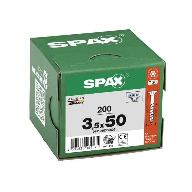 SPAX-T-STAR plus Torx TX 20 TG 3,5x50 WIROX® - Kleinpaket - 200 Stück